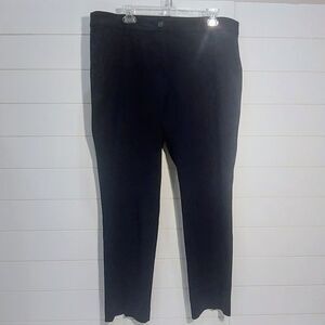 Talbots Women's 16 Curvy Ankle Pants Navy Stretch Chino Minimalist Business